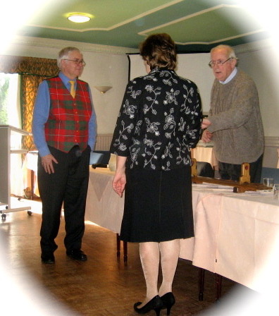 Sir Bob Campbell and Suzanne Campbell before a debate about the monarchy 