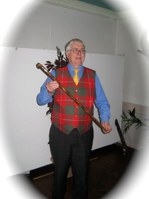 Sir Bob Russel and LG's walking stick