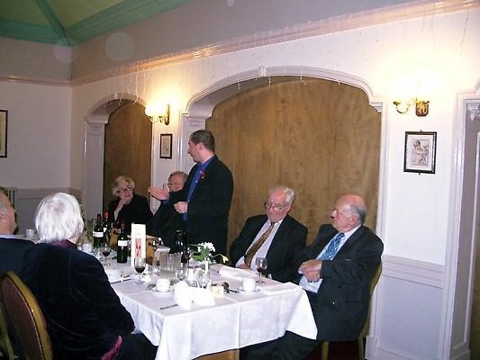 Stephen Williams addresses the society